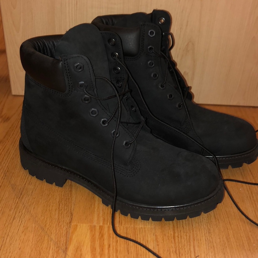 NEW Black Timbs.